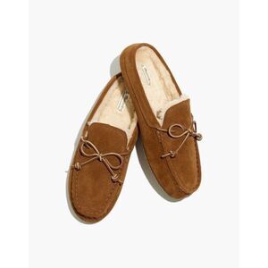 Madewell Men's Suede Scuff Moccasin Slippers‎ size 10 Dried Cedar Brown